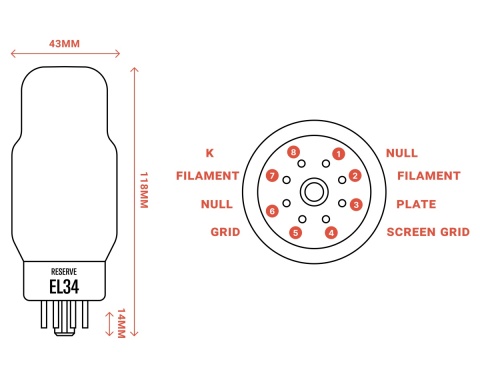 Ray Tubes EL34 Reserve