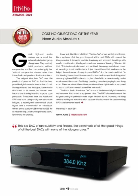 Przetwornik cyfrowo-analogowy Ideon Audio Absolute DAC ɛ Meta