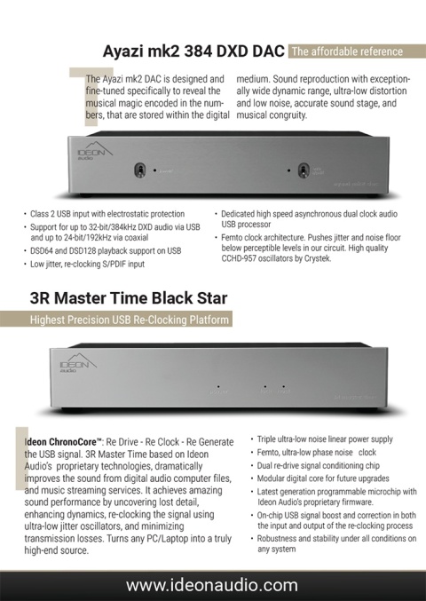 Zegar taktujący Ideon Audio 3R Master Time Black Star