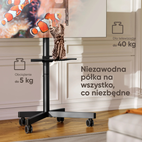 Onkron mobilny uchwyt TV do ekranów 23" - 60" do 40 kg TS1137 - B czarny