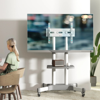 Onkron mobilny stojak TV dla 32"-65" maks 45 kg, biały TS1351