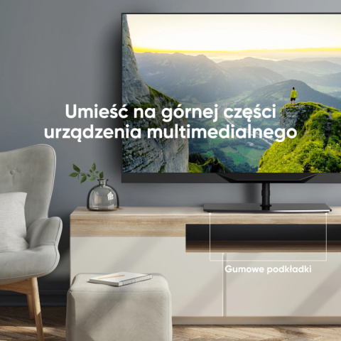 Onkron wewnętrzny stojak TV dla 30"-60" maks 41 kg, obrotowy, czarny TS5065