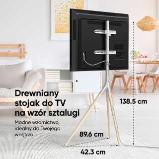 Onkron wewnętrzny stojak TV dla 32"-65" maks 35 kg, obrotowy, biały TS1220