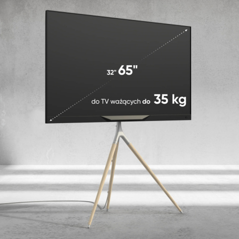 Onkron wewnętrzny stojak TV dla 32"-65" maks 35 kg, obrotowy, biały TS1220