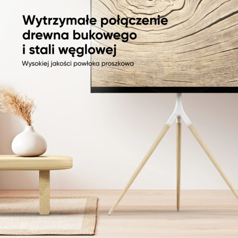 Onkron wewnętrzny stojak TV dla 32"-65" maks 35 kg, obrotowy, biały TS1220