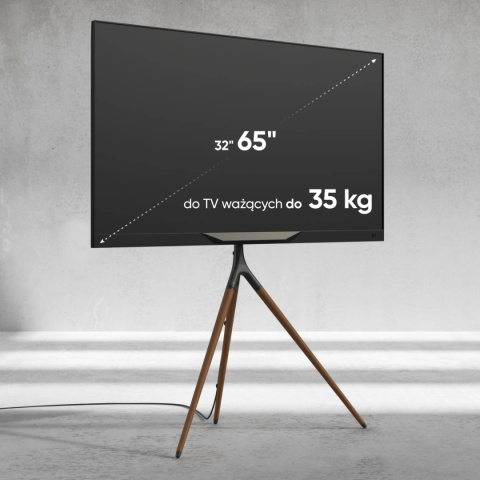 Onkron wewnętrzny stojak TV dla 32"-65" maks 35 kg, obrotowy, czarny TS1220