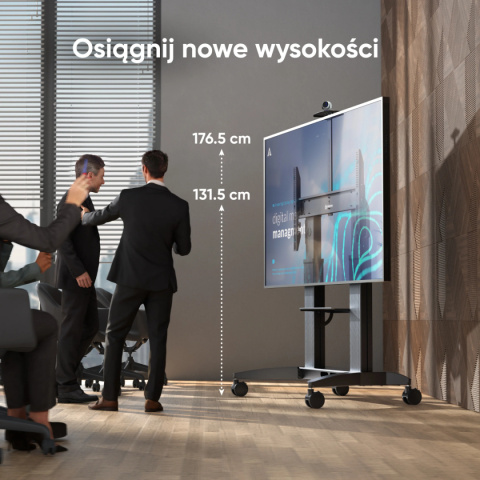 Onkron mobilny stojak TV dla 70"-110" maks 130 kg, czarny TS2821