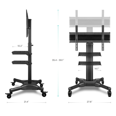 Onkron mobilny stojak dla TV 32" - 55" do 30 kg TS2551, Czarny