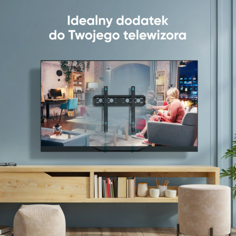 Onkron stały uchwyt TV dla 35"-65" maks 56 kg, czarny FM5