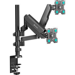 Onkron uchwyt biurkowy dla trzech monitorów 13"-32" maks 8 kg, nachylny i obrotowy, z obracaniem, czarny G140