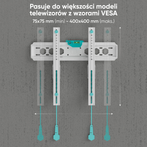 Onkron uchwyt nachylający do TV 32"-70" maks 60 kg, biały i czarny TM5