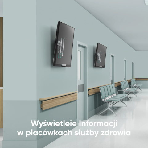 Onkron uchwyt nachylający do TV 32"-70" maks 60 kg, biały i czarny TM5