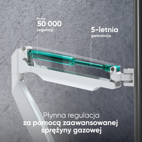 Uchwyt biurkowy dla monitora 13"-32" maks 9 kg, nachylny i obrotowy, z obracaniem, biały, czarny, srebrny G100