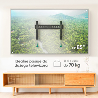 Onkron uchwyt nachylający do TV 43"-85" maks 68 kg, czarny TM6