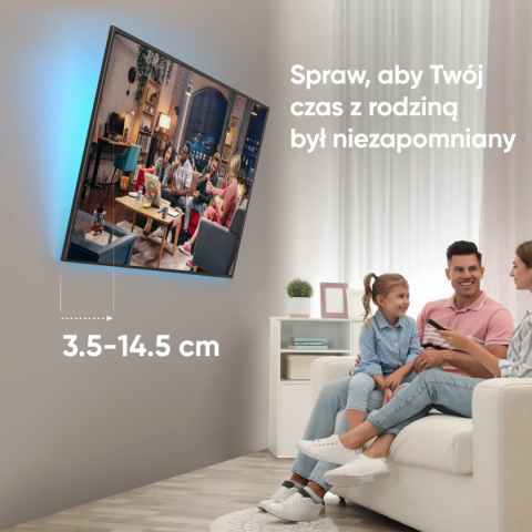 Onkron uchwyt nachylający do TV 43"-85" maks 68 kg, czarny TM6